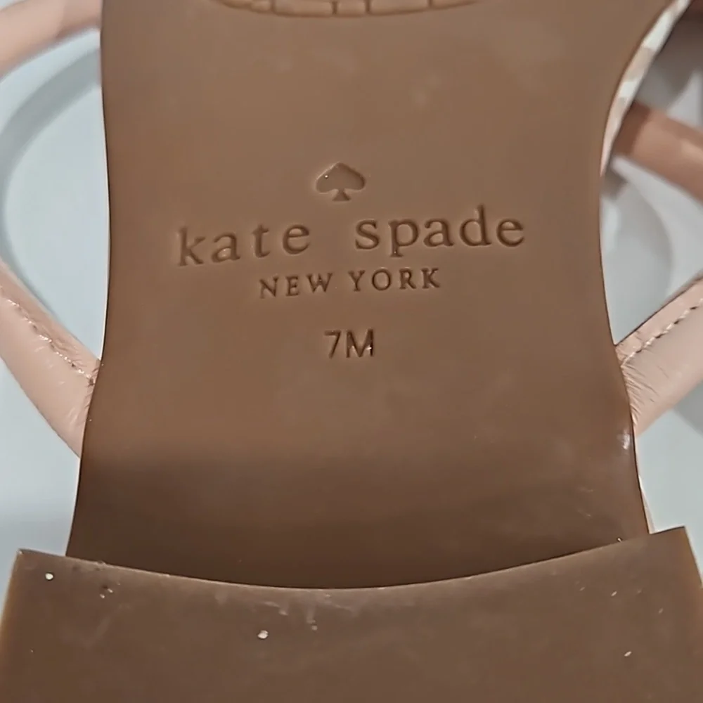 kate spade Pink Patterned Bow Flip Flop Sandals